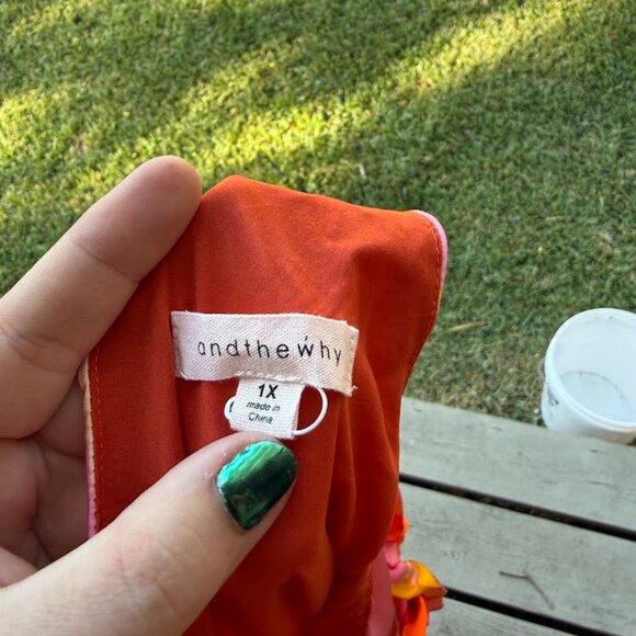 And the Why Satin Tie Dress (Size 1X) - Picture 4 of 5